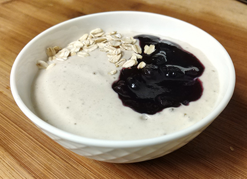 Yogurt with Blueberry Reduction